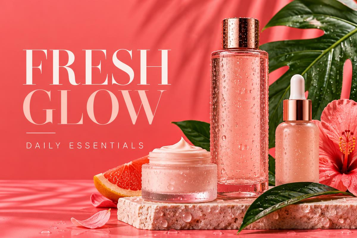 Colorful professional skincare flyer example